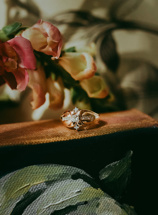 My Darling Juliet | Vintage 1980s-1990s 14K Yellow Gold Princess-Cut Diamond Ring