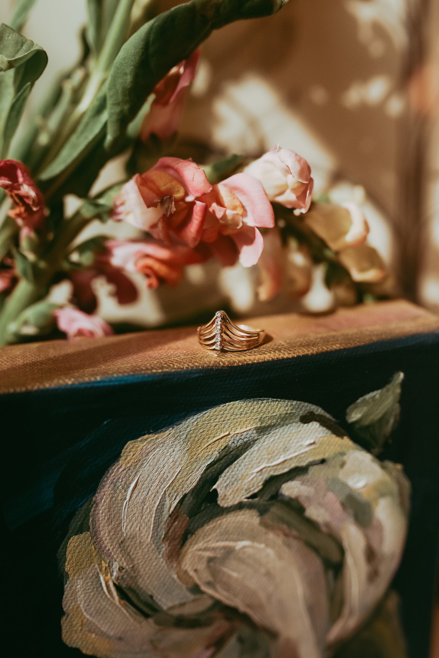 My Darling Juliet | Vintage 10K Gold Diamond Chevron Ring