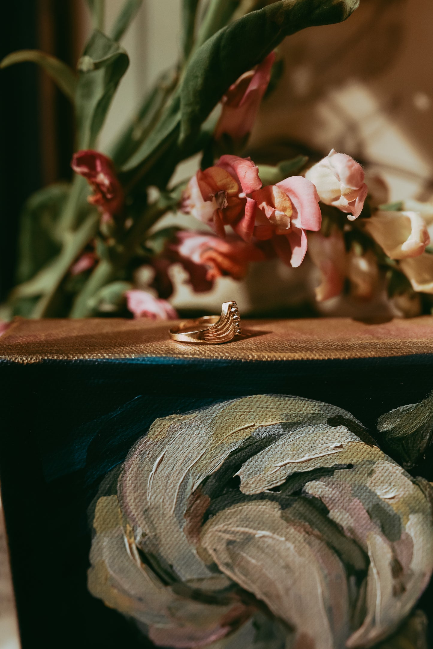 My Darling Juliet | Vintage 10K Gold Diamond Chevron Ring