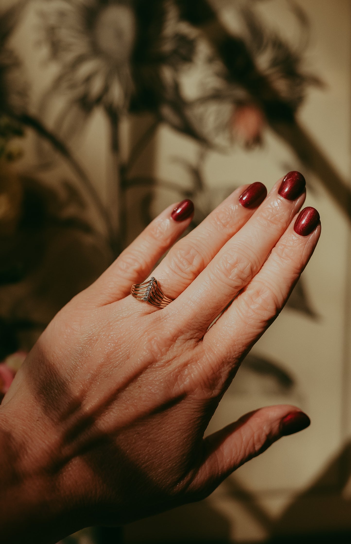 My Darling Juliet | Vintage 10K Gold Diamond Chevron Ring
