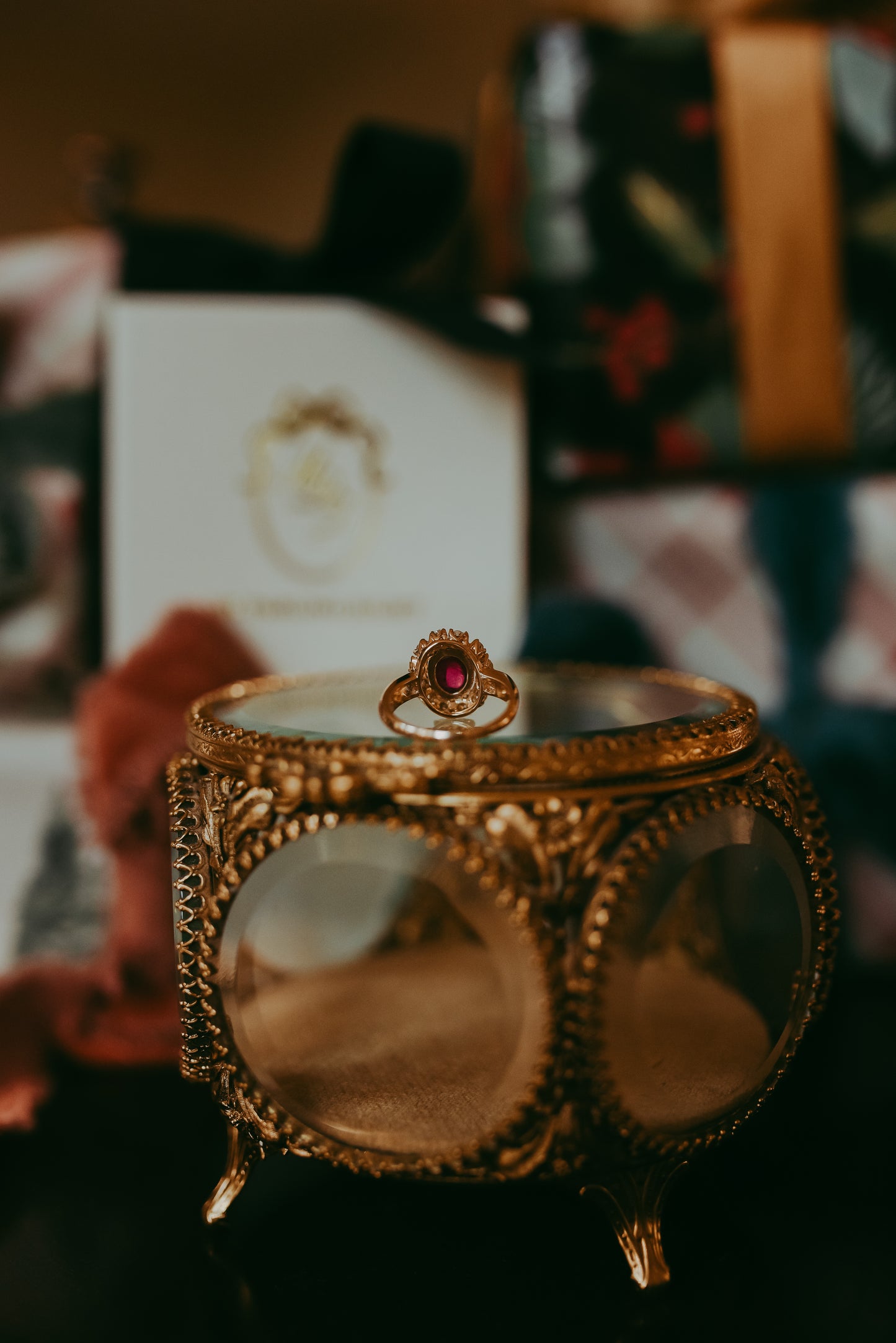 My Darling Juliet | Art Deco 18K Gold Ruby & Diamond Ring
