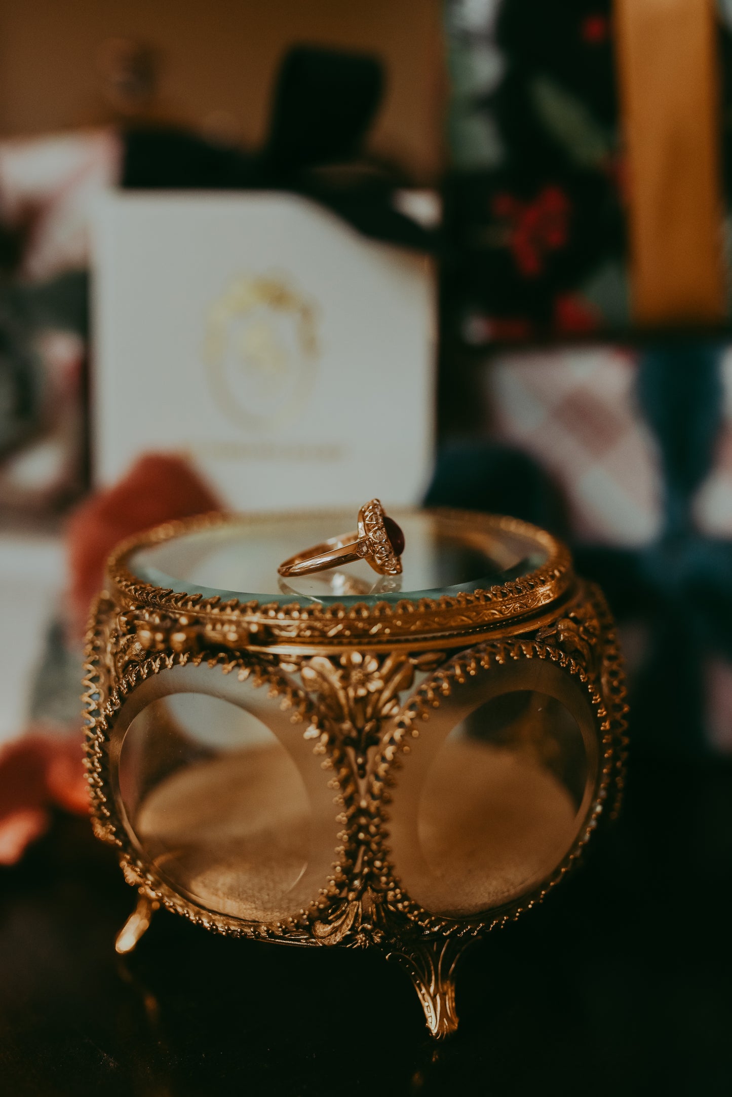 My Darling Juliet | Art Deco 18K Gold Ruby & Diamond Ring