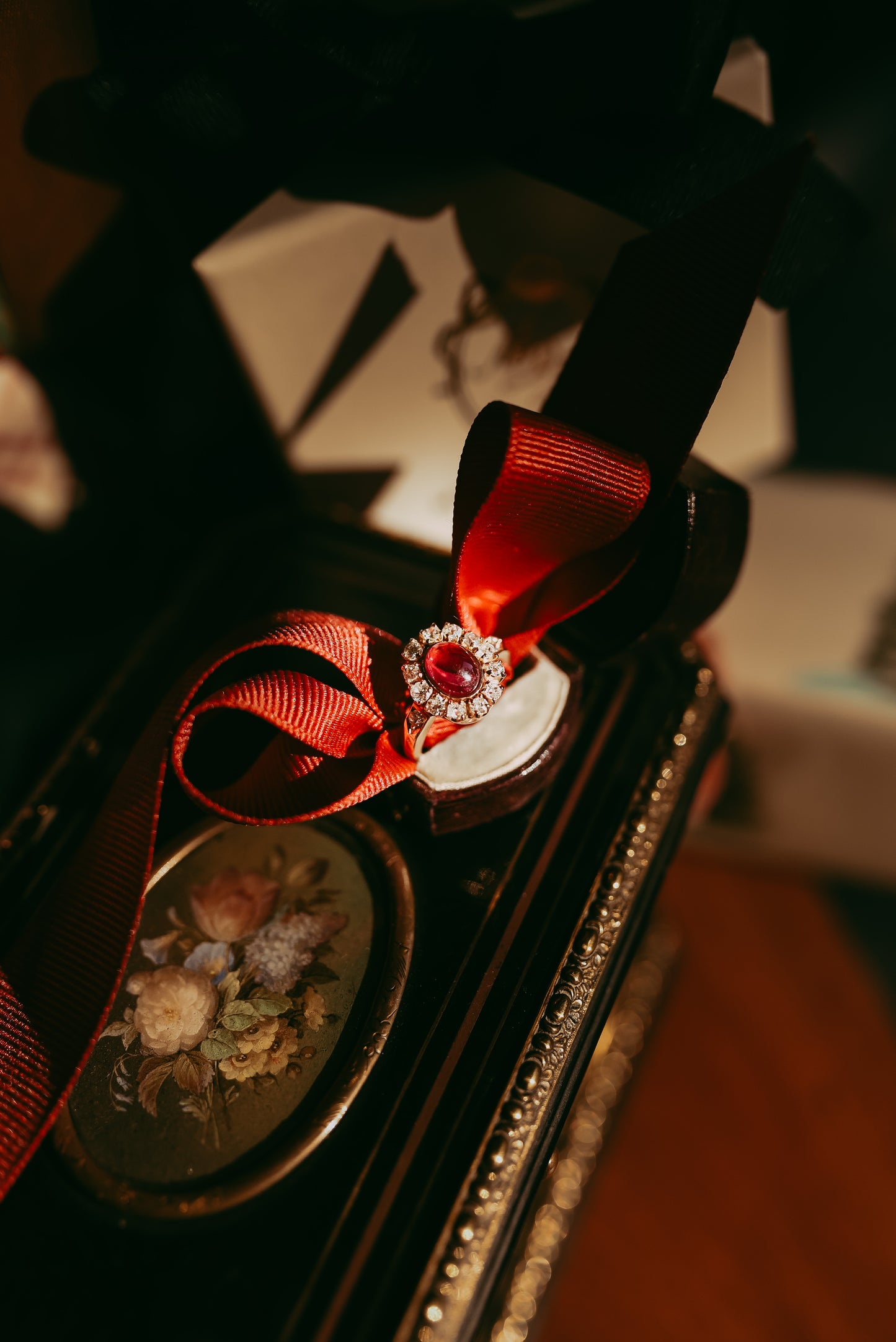 My Darling Juliet | Art Deco 18K Gold Ruby & Diamond Ring