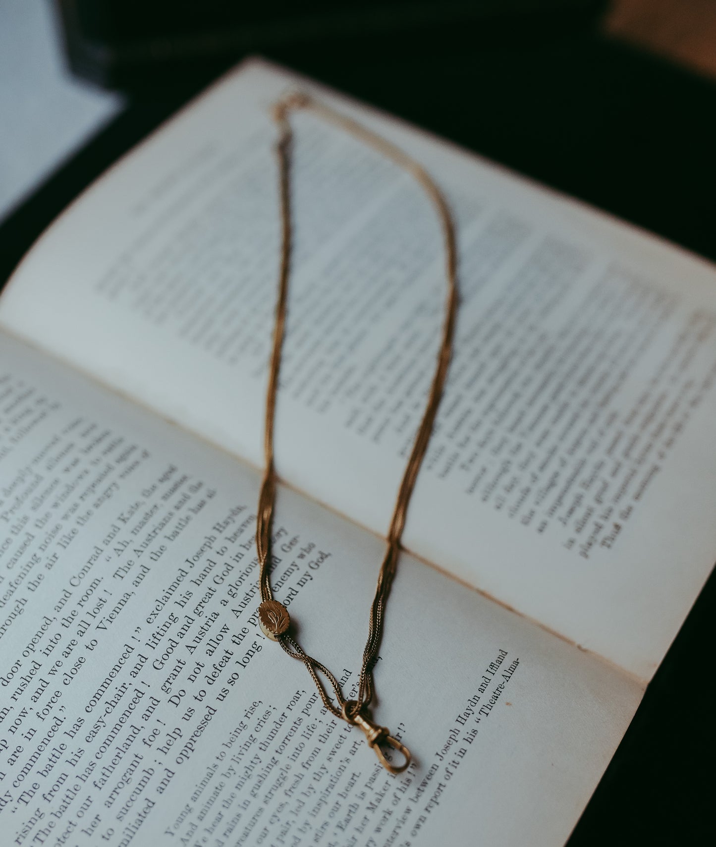 My Darling Juliet | Antique Victorian Gold-Filled Double Watch Chain Necklace with Slide