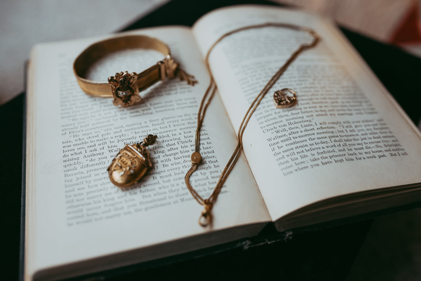 My Darling Juliet | Antique Victorian Gold-Filled Double Watch Chain Necklace with Slide