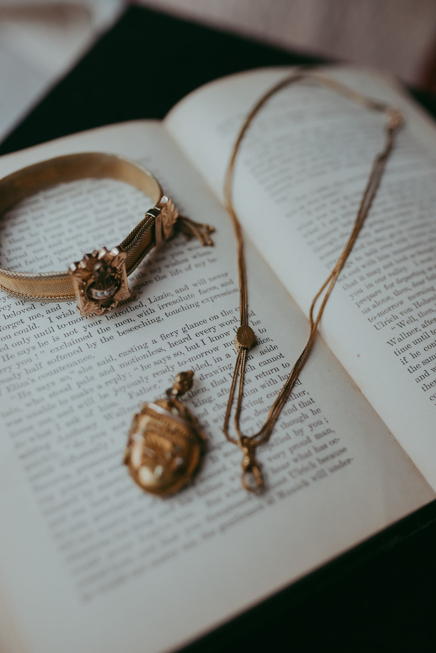 My Darling Juliet | Antique Victorian Gold-Filled Double Watch Chain Necklace with Slide