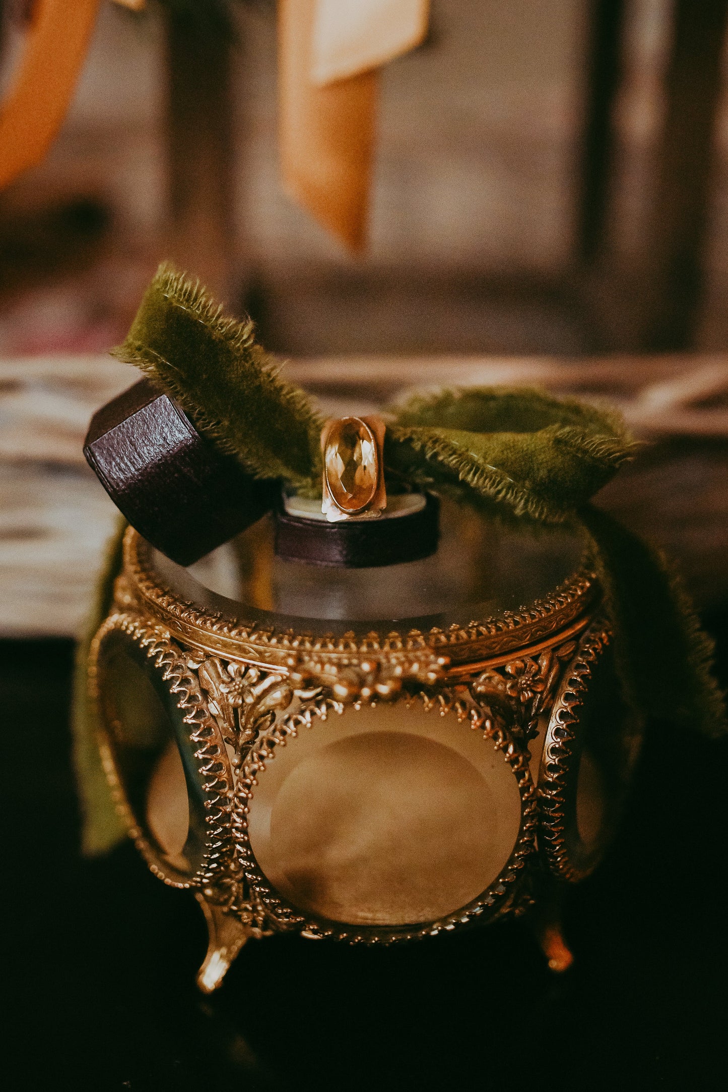 My Darling Juliet | 1914 English 9K Gold Citrine Solitaire Ring (7.75ct Antique Oval)
