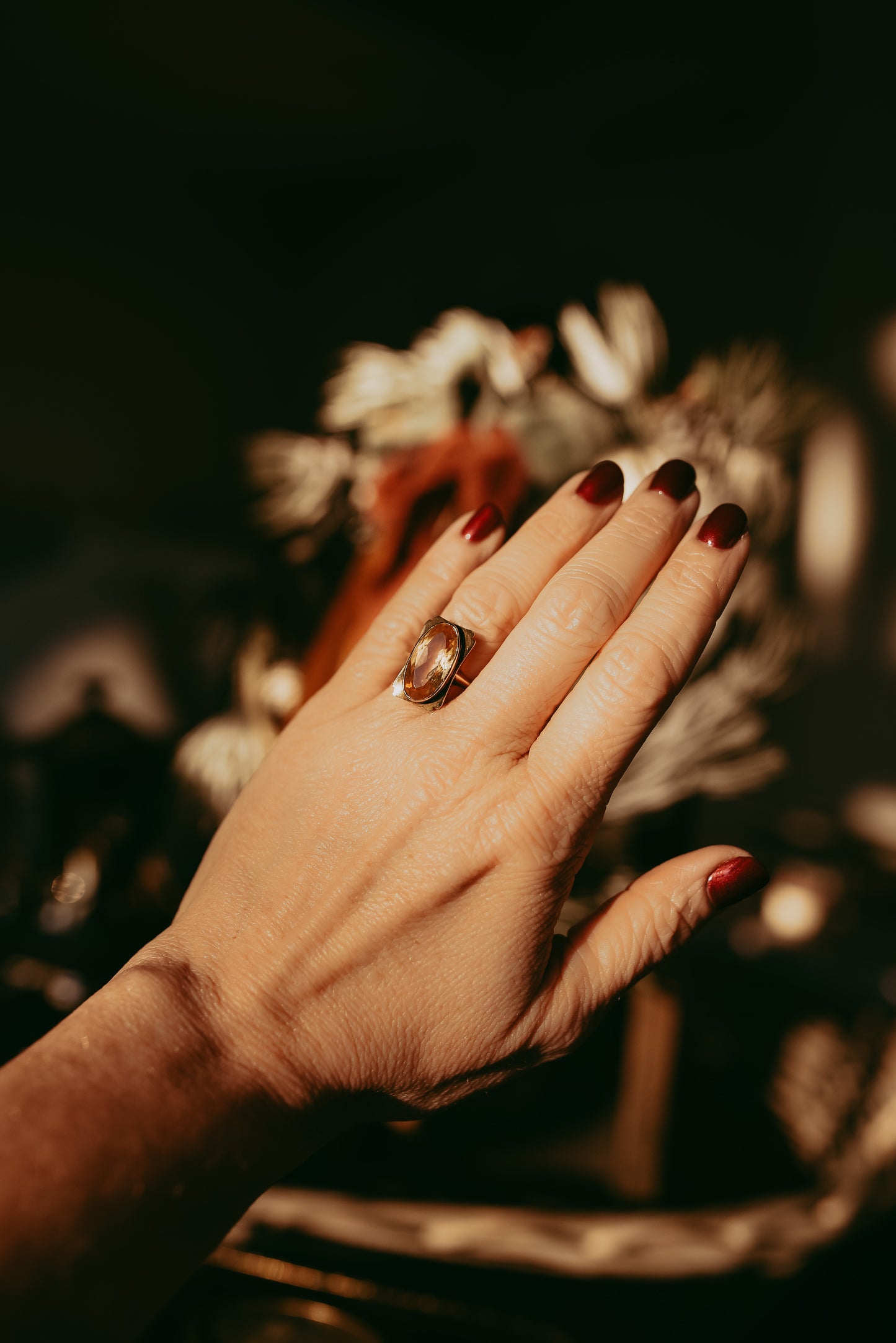 My Darling Juliet | 1914 English 9K Gold Citrine Solitaire Ring (7.75ct Antique Oval)