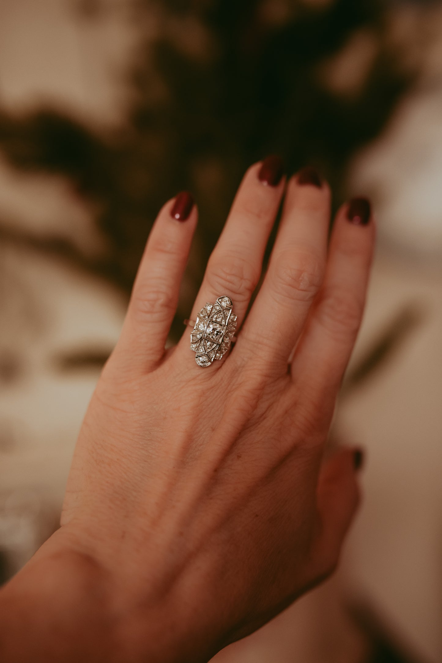 My Darling Juliet | Estate 14K Gold Diamond Ring - Art Deco Style with Edwardian Touches