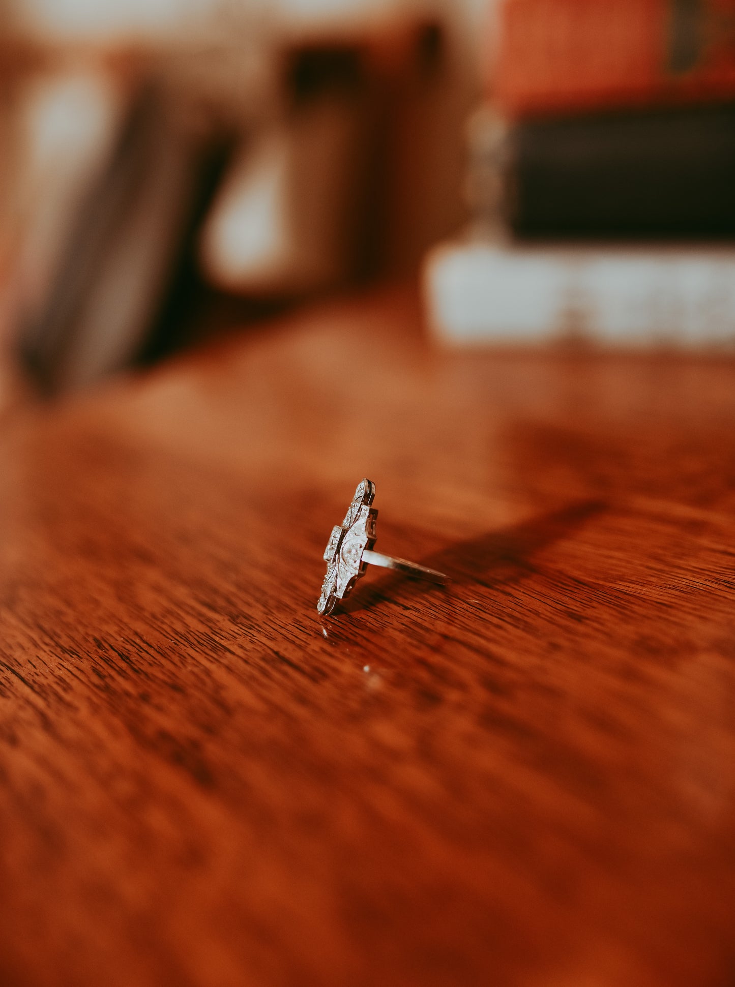 My Darling Juliet | Estate 14K Gold Diamond Ring - Art Deco Style with Edwardian Touches