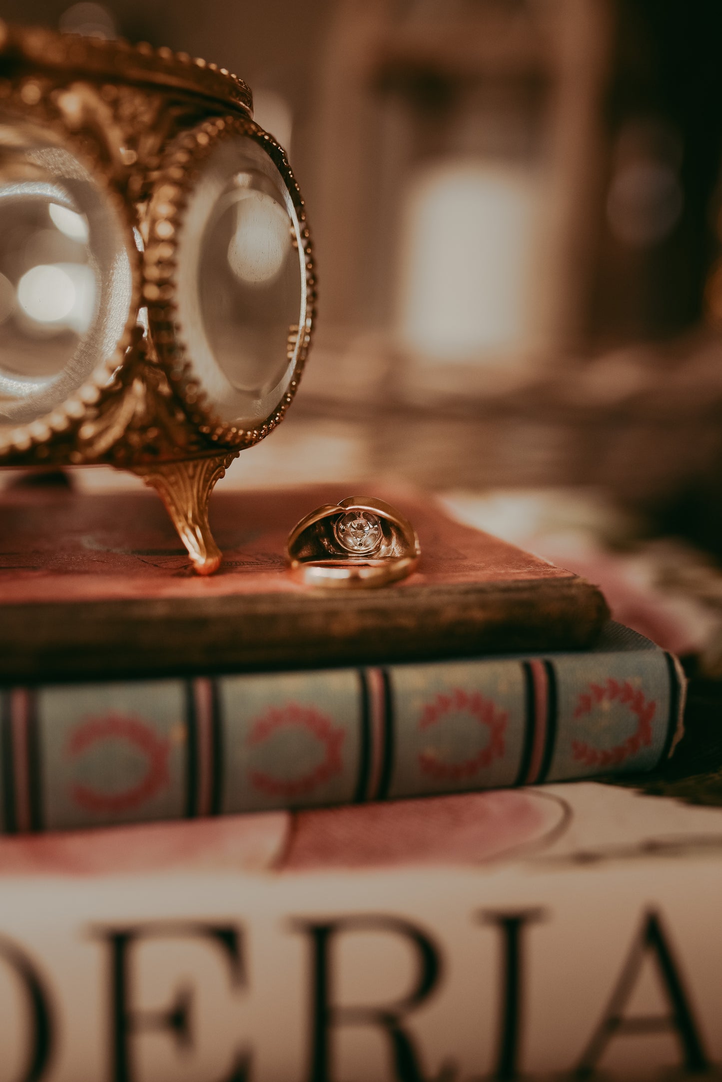 Mid-Century 10K Gold Diamond Statement Ring Daisy Ring Bold Ring | Vintage Gold Ring