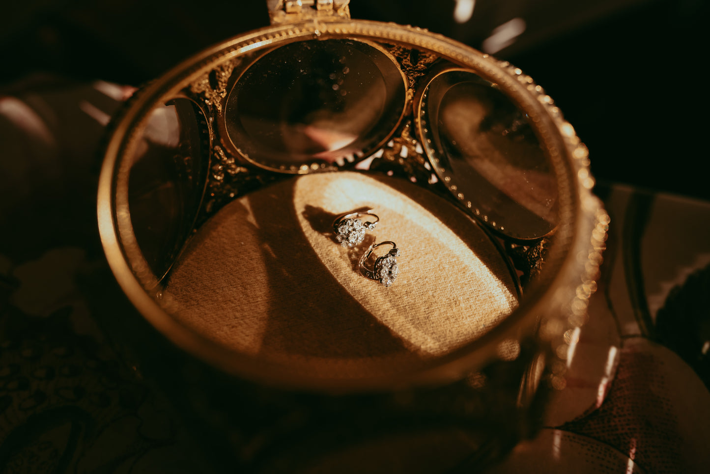 Belle Epoque Dutch Rose Cut Diamond Daisy Earrings