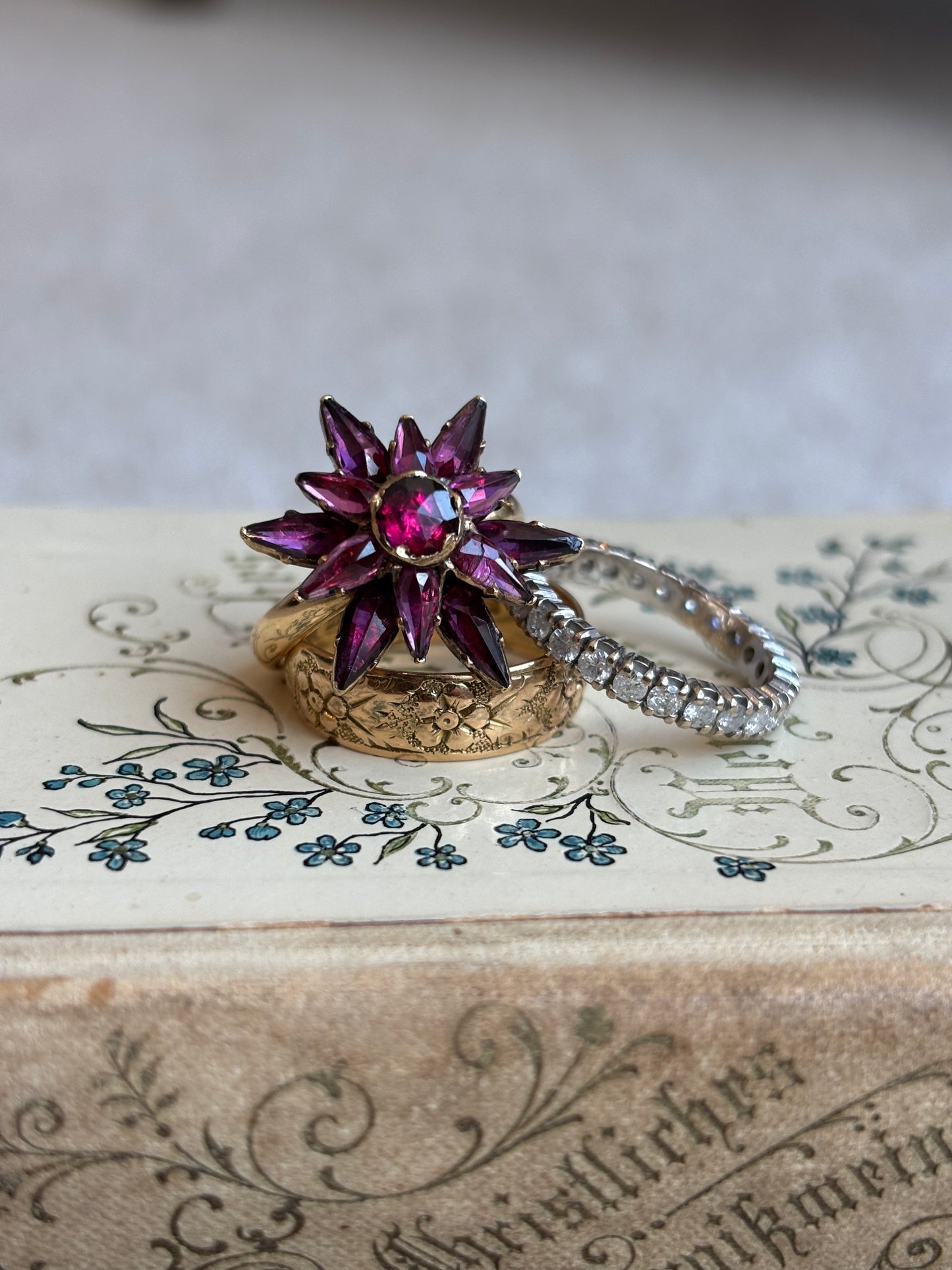 My Darling Juliet | Victorian Garnet Star Conversion Ring